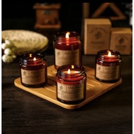 [80g]/[200g]Vintage Nordic Brown Glass Candle Jar Scented Candle Home Fragrance Aroma Sensation