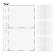 CEASI A7 Binder Pages, A7  Card Protector Sleeves, 6-Ring Binder Refill