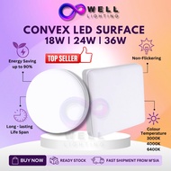 Lampu Siling Ruang Tamu LED Surface Downlight Convex Type 18W 24W 36W Mounted Ceiling Down Light Hom