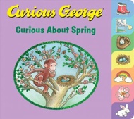 Curious George Curious About Spring (Tabbed Board Book) by A. H. Rey (US edition, paperback)