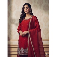 OUR SEQUENCE EMBROIDERY WORKED TOP, PLAZZO AND DUPATTA