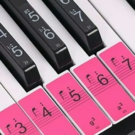 Sticker piano keyboard stiker label piano warna warni 88 key