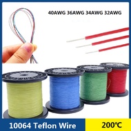 10064 Teflon High Temperature Wire Teflon Ultra Fine Wire FEP Tin Plated Copper Wire Soft Electronic