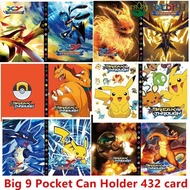 RALPH Pokemon Cards Album Christmas Gift Kid Kawaii Charizard Card Book Pokemon Map Binder List Toys Pikachu Pokémon Card Album 9 Pocket Game Card Holder Binder