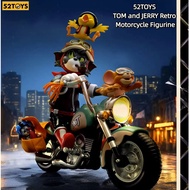 52TOYS TOM and JERRY Retro Motorcycle Ornaments Figure Creative Family Toy Gift
