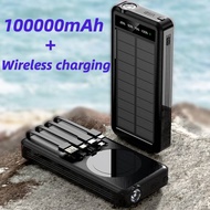 【pinenostore】Iphone Solar Power bank Orginal brand 100000mah 800000mah power bank 50000mah original 