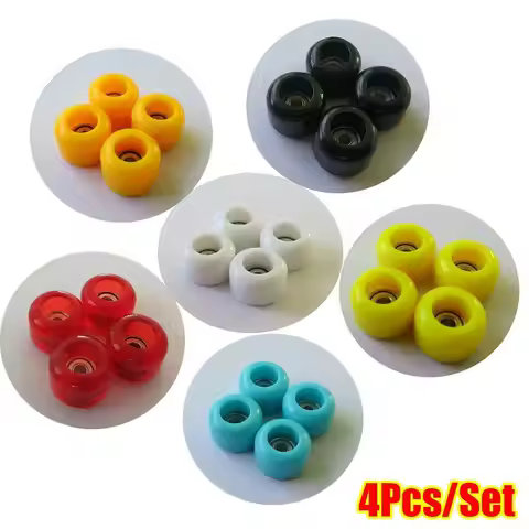4Pcs New Professional Bearing Wheel PU Metal Urethane Fingerboard Wheels CNC Mini Finger Skate Board