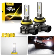 AUXITO 2PCS 48W 6000LM H8/9/11/16JP LED Fog Lamps H10 880 5202 Daytime Running Light Bulbs DRL 6500K