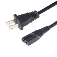Universal 2 Slot Polarized to Figure 8 AC Adapter Power Cord 18AWG NEMA 1-15P to IEC320 C7 Power Cab