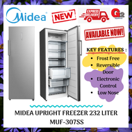 Midea Upright Freezer (232L) MUF-307SS [READY STOCK]-MIDEA WARRANTY MALAYSIA