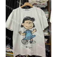 UM * PLOIRare Magical Treasure House Lucy Snoopy 90s Retro Cartoon Short-Sleeved T-Shirt 21321
