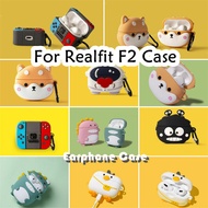 READY STOCKFor Realfit F2 Case Creative Cartoons Caring astronauts Soft Silicone Earphone Case Casin