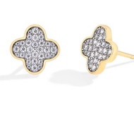 莫桑鑽耳環、三葉草耳環、全莫桑鑽耳環、莫桑鑽耳環