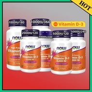 【EXP:2027】Now Foods, Vitamin D-3 1000 IU / 2000 IU / 5000 IU / 10000 IU / 50000 IU / 120 | 240 | 360