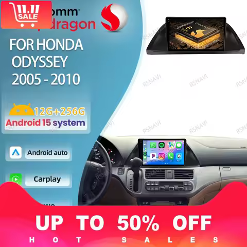 Car Radio Android 15 For Honda Odyssey 2005 - 2010 Qualcomm Stereo Viedo Player 5G WIFI DSP 4G LTE Q