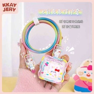 Colorful Rabbit Pattern 18W/20W Charger Protector for iphone and Android Type C Chargering Head Cabl