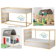 Swedish Design KURA Reversible Children / Kids Bed Frame , Solid Pine Wood , 90x200 cm