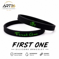 First ONE Men's Bracelet - ORIGINAL SPORT Rubber Bracelet 5 ARMY BLACK