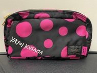 Head Porter  X Girl Large Yayoi Kusama Punk Black Messenger Bag 草間彌生 螢光粉紅色 黑 波點 斜孭 側揹 斜 手袋 包