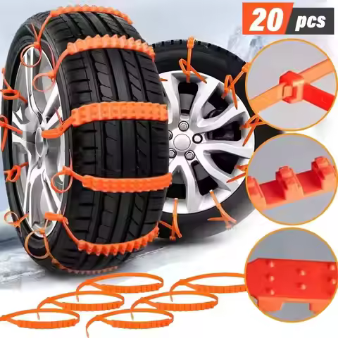 10/20PCS Car Tire Chains Winter Snow Anti-Skid Tyre Cable Ties Auto Outdoor Snow Tire Tyre Anti Skid