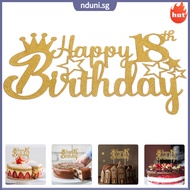 🎉 18Th Birthday Cake Topper Golden Paper Cupcake Decor for Cake Decoration