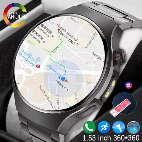 2025 New Outdoor Sports Smart Watch Men Riding Running Fitness IP68 Waterproof LED Lights Bluetooth 