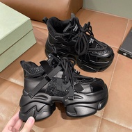 Thick-Soled Daddy Shoes Women Lace-Up Thick-Soled Casual Shoes Comfortable Women's Shoes