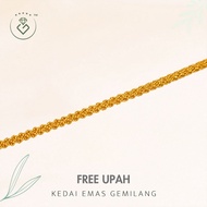 [Kedai Emas Gemilang] 5001143 Gold Bracelet (18Cm) (12.31G) [916 Gold]