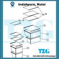 ORIGINAL HISENSE REFRIGERATOR TRAY (28) K2369154 / FREEZER TRAY (38) K2369204 (37) K2369161 RS708N4A