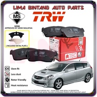 Toyota Caldina GT4 ST246 , ZT AZT241 AZT246 Front / Rear Brake Pads , Disc Brake Pad TRW (2002-2007)