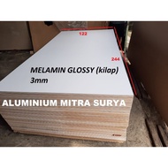 Melamin 3Mm Putih Glossy Kilap Ukuran 122X244 Papan Melamin Triplek