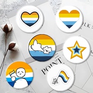 Aroace Pride Badges Accessories Creative Tinplate Pins Funny Badge Metal Brooch For Bag Clothes Hat 
