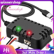 USB Cable 2-In-1 with XH-3P Plug 1A 7.4V Lipo Battery Charger-RC Car Balance Charger for 2S Batterie