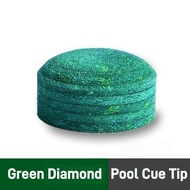 Green Diamond Pool Cue Tip Snooker/Black 8/9-Ball Pro Tips S/M/H Hardness Billiard Accessories