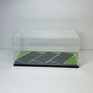 Parking Lot Display Case Rectangular Display Case with Acrylic Cover Diorama Clear Showcase Transpar