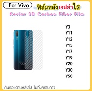 ฟิล์มหลัง เคฟล่าใส (Kevlar) For VIVO V21 Y12A Y52 Y72 Y31-2021 Y31S Y1S Y20S Y12S V20 V20SE V20Pro Y20 Y30 Y50 Y19 Y11 Y12 Y15 Y15S Y17 Y3 ( Sticker ) ฟิล์มหลัง เคฟล่า (Kevlar)ใส