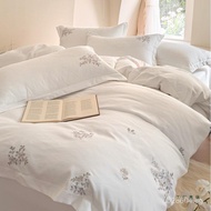 60Pure White Four-Piece Set Thickened Hotel Three-Piece Set Hotel Linen Bedding Bedding Satin Beddin