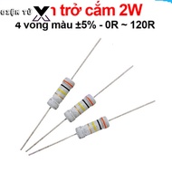 [COMBO PRICE] (50 pieces) Plug-in resistor 2W 4 color rings ±5% - value 0R to 120R