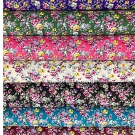 Polyester printed floral fabric / kain langsir corak vantage 62" (Price per 1 meter)