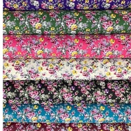 Polyester printed floral fabric / kain langsir corak vantage 62" (Price per 1 meter)