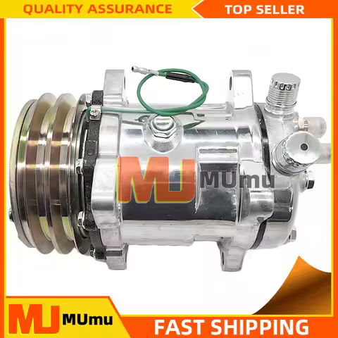 Air Conditioning AC Compressor For Sanden 5H14 Sanden 508 SD508 Tractor Excavator Heavy Duty Truck 1