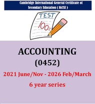 Igcse ACCOUNTING 0452 (PAPER 1 & 2) 2021 - 2026 Feb/March Past Papers.