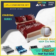 #CMK2 880TC 7 IN 1 Cadar Comforter Set Tebal Toto/blanket/Selimut/Bed sheet/ QUEEN KING Comforter Be