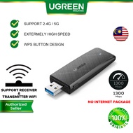 UGREEN USB WiFi Adapter for Desktop PC 5G 2.4G Dual Band AC650 433Mbps 200Mbps Stable Fast WiFi Dong