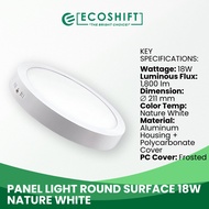 Panel Light Round Surface 18W Nature White