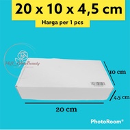 White Packing Box size 20x10x4.5cm (RETAIL) Die Cut Box Packing Box for Clothes, Food, Pizza, Hijab,