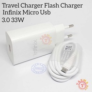 33W Charger Infinix Qualcomm 3.0 33W Micro USB Cable All Infinix Micro USB
