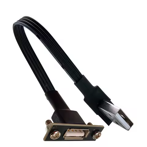 10CM USB 2.0 male to female extension cable with built-in screw hole locking connector,30cm, 1m, 90 