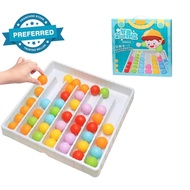 Kids Fun Color Sorting Ball Toys Rainbow Balls Puzzle Game Sensory Educational Game Board Game T5c8