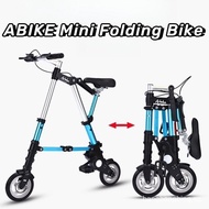 Abike folding bike 8 inch 10 inch mini solid wheel super light men and women adult fitness bike smal